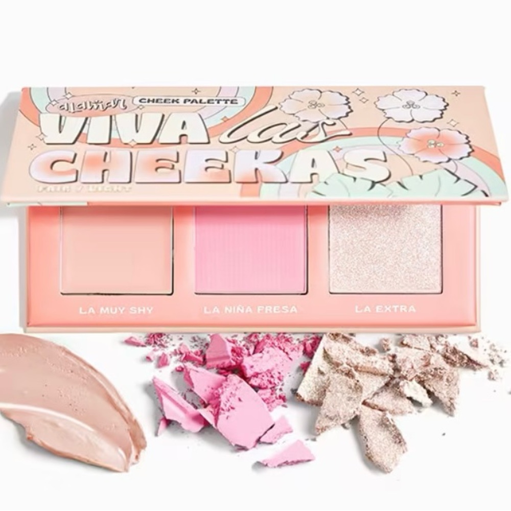 Alamar Viva Las Cheekas Blush Palette - Peach, Pink & Shimmery Champagne